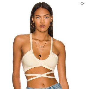 For Love & Lemons Jourdin Tie Crop Top Size S